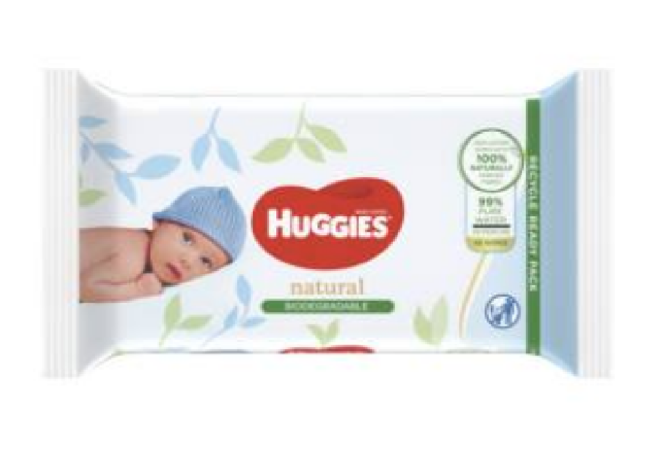 Huggies® Natural Biodegradable Feuchte Babypflege-Tücher