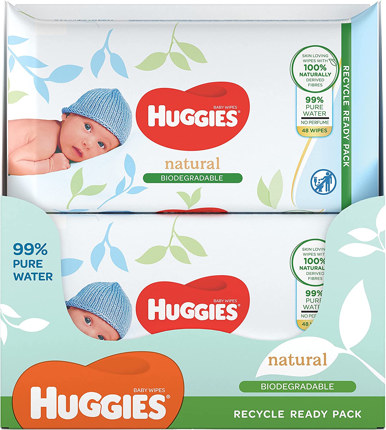 Huggies® Natural Biodegradable Feuchte Babypflege-Tücher